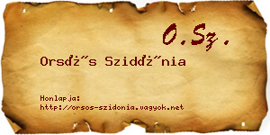 Orsós Szidónia névjegykártya