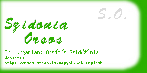 szidonia orsos business card