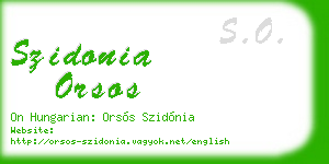 szidonia orsos business card
